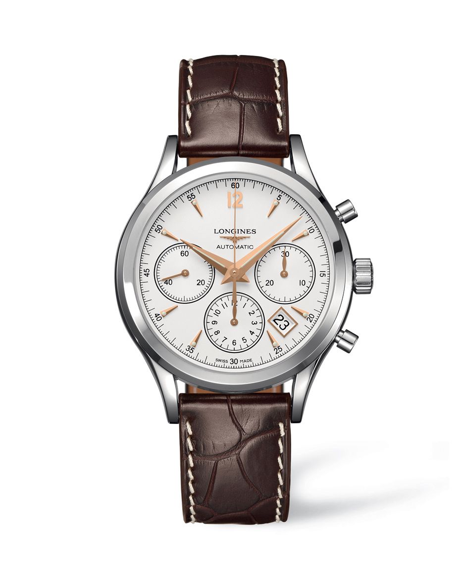 Column clearance wheel chronograph