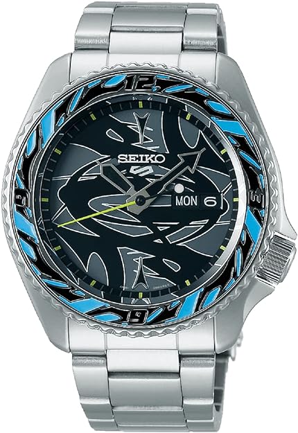 SEIKO 5 SPORTS GUCCIMAZE LIMITED EDITION BLACK DIAL STAINLESS STEEL CASE & WATCH SRPG65