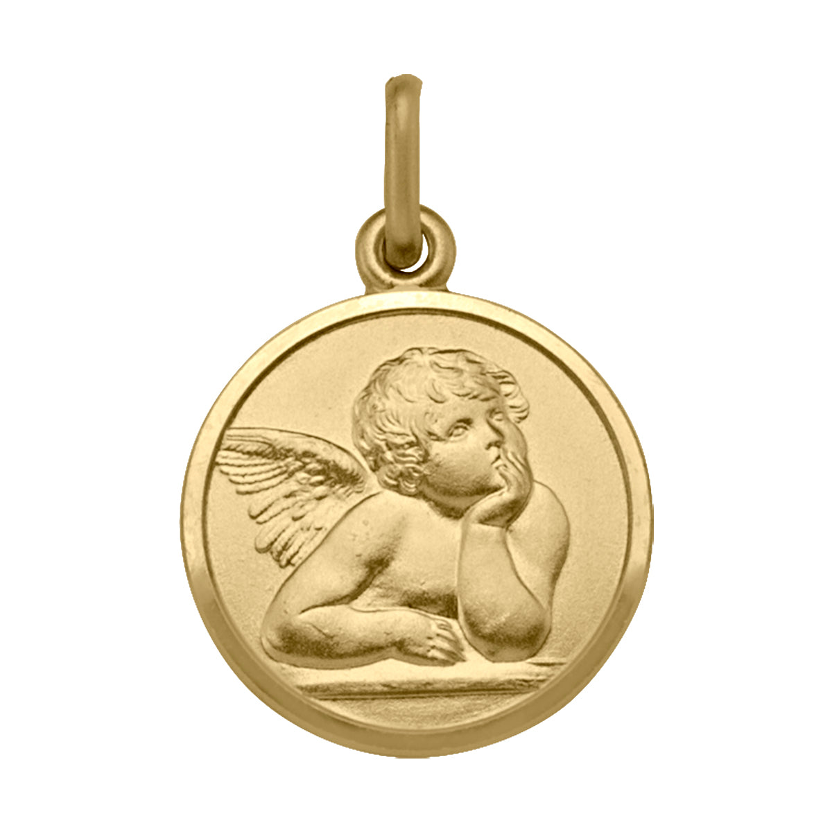 ANGEL MEDAL YELLOW GOLD SOLID