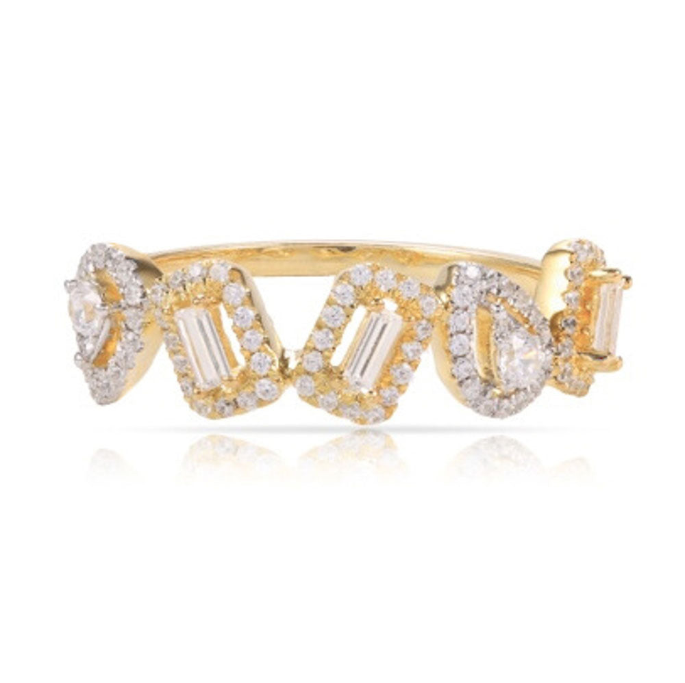 Miss Mimi Multi-Shape Diamond Ring in Yellow