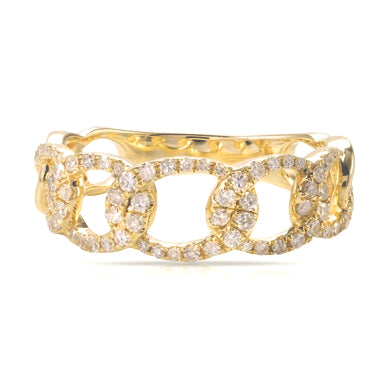 Miss Mimi Diamond Link Ring in Yellow