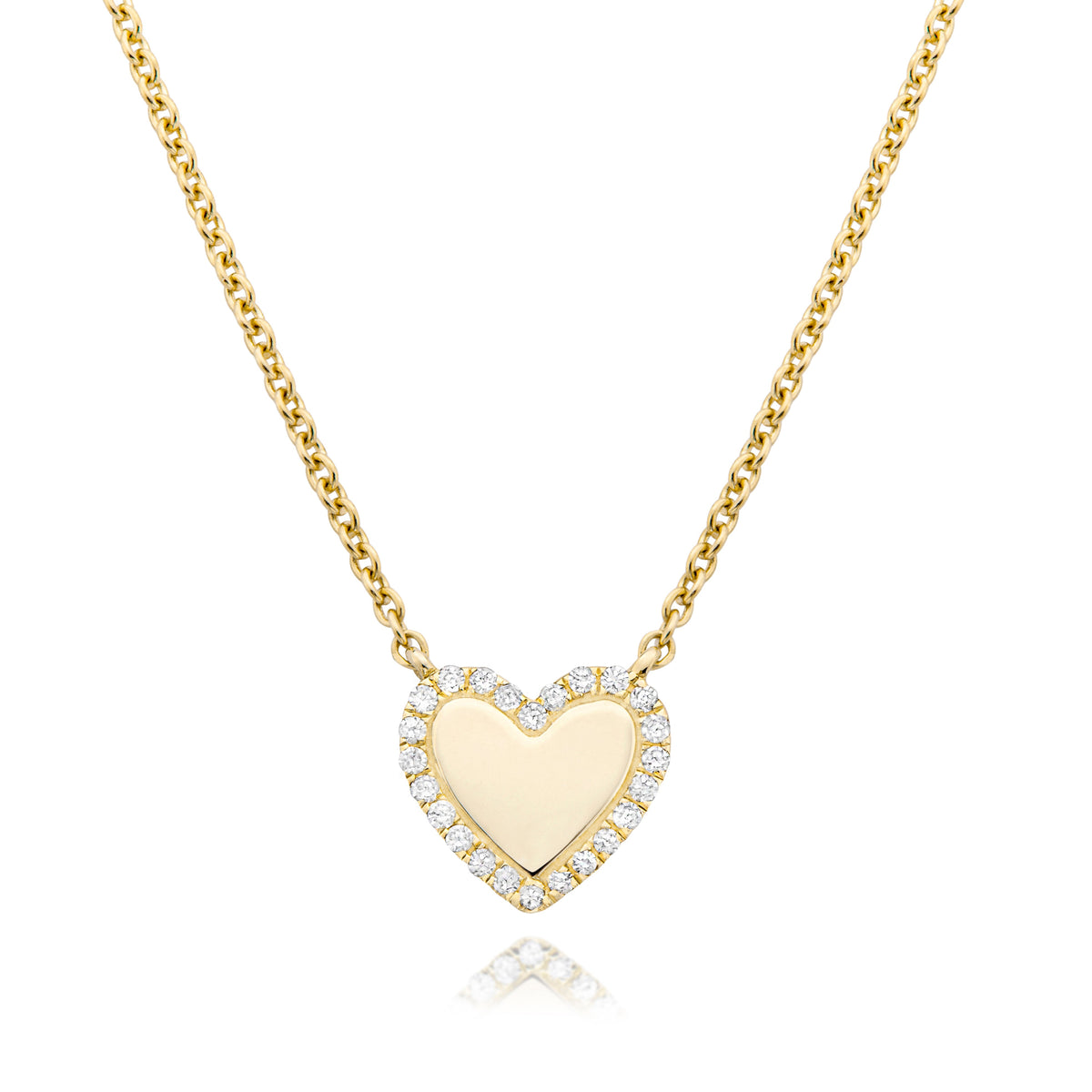 Diamond contour heart necklace - Miss Mimi