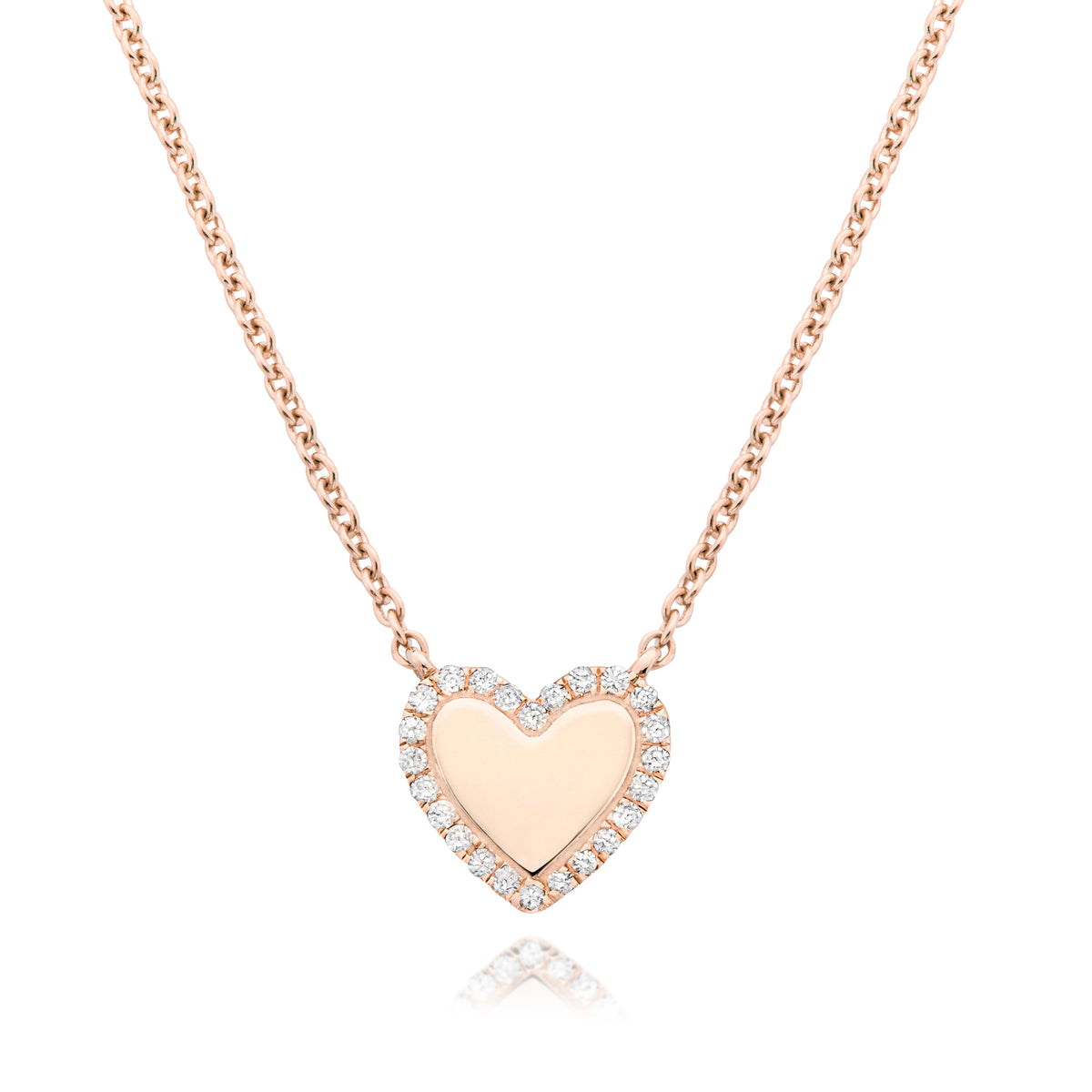 Diamond contour heart necklace - Miss Mimi