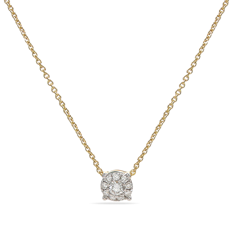 Miss Mimi Invisible Diamond Necklace in Yellow