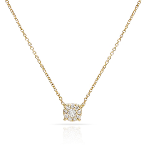 Miss Mimi Small Invisible Diamond Necklace in Yellow