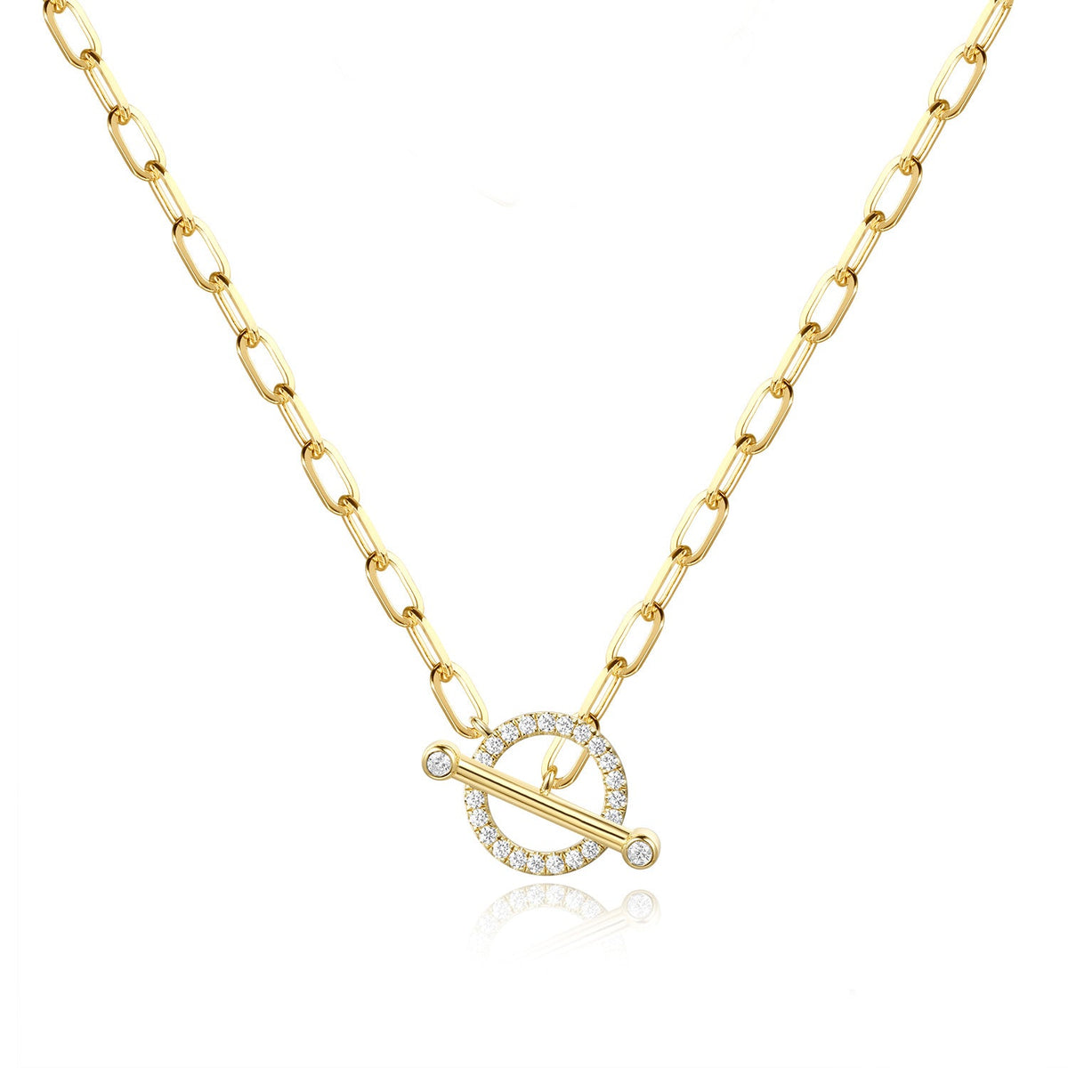 Miss Mimi Diamond Toggle Necklace in Yellow