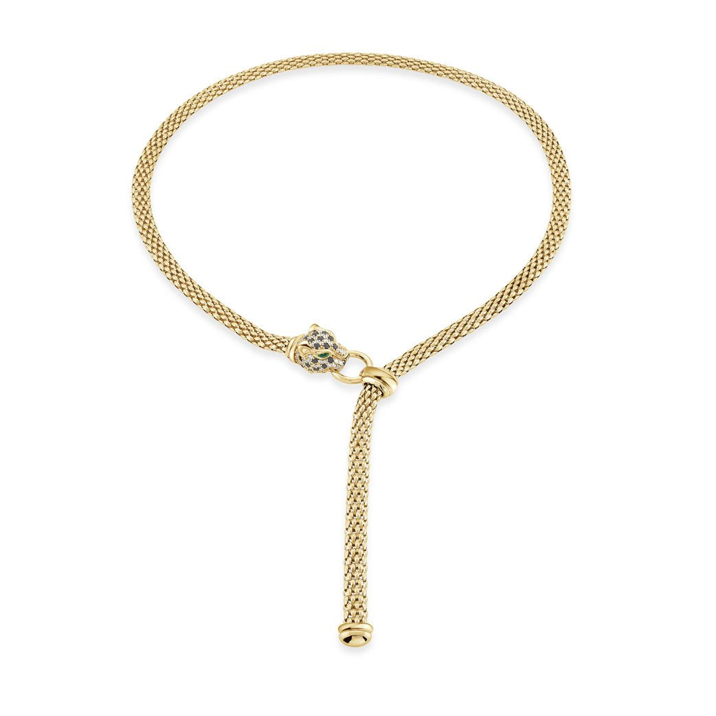 Panthere lariat mesh necklace - Miss Mimi
