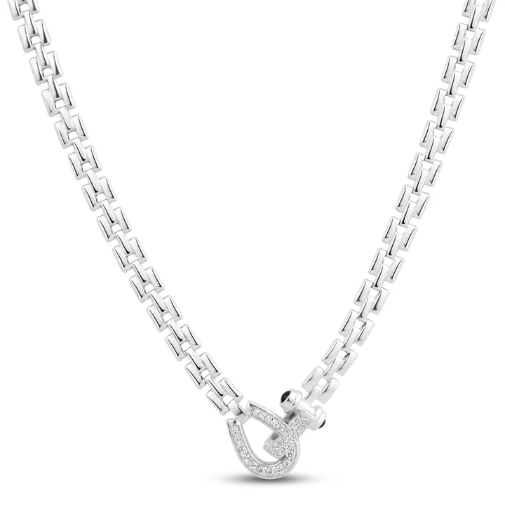 Miss Mimi Equestrian Square Link in White
