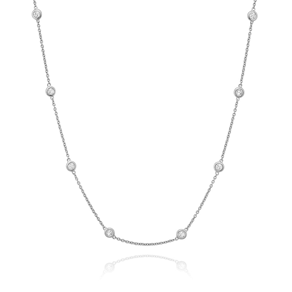 Diamond by the Yard Necklace in White
