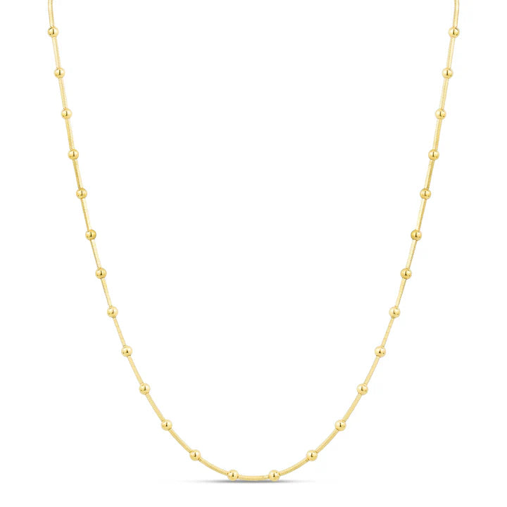 Miss Mimi Bead Necklace in Yellow