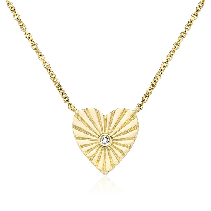 Miss Mimi Diamond Heart Necklace in Yellow 04-426736-02DIA