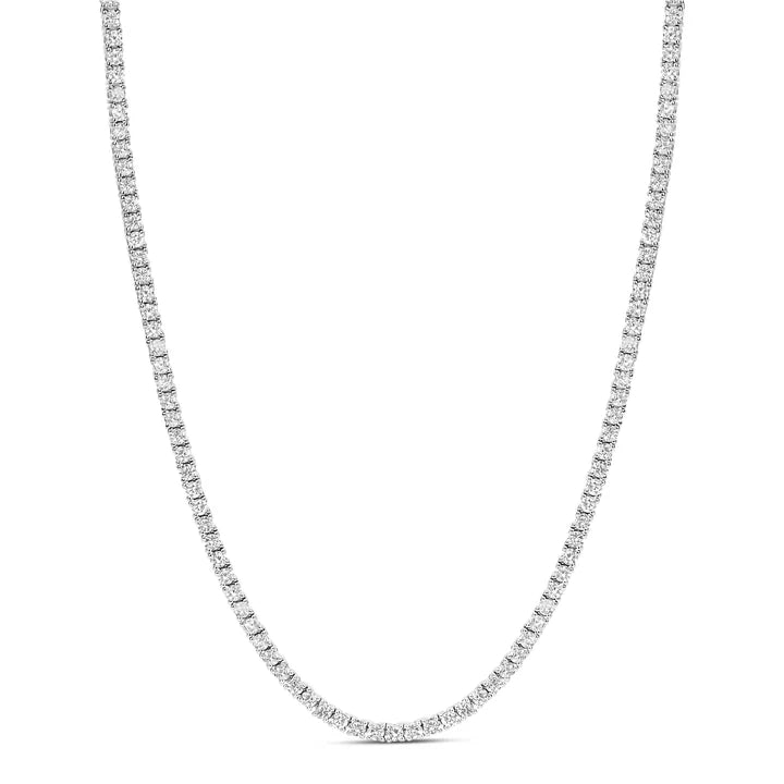 2mm Bezel Necklace in White