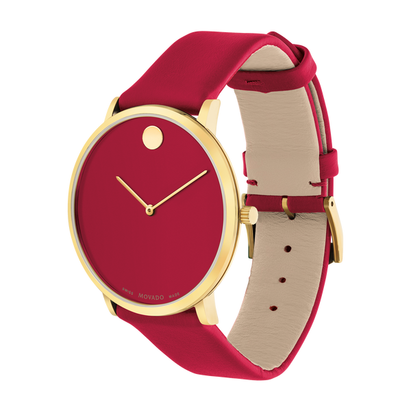 Movado - Modern 47 - Red Museum With Flat Dot