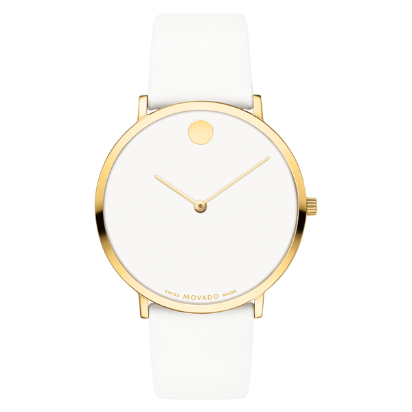 Movado - Modern 47 - White Museum With Flat Dot