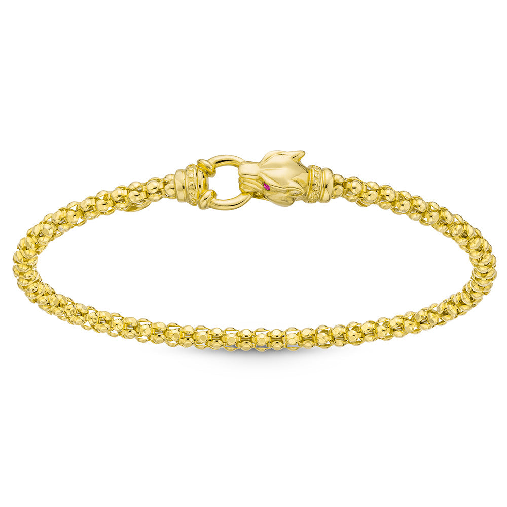 Classic Lionesse Bracelet in Yellow with Red Eyes