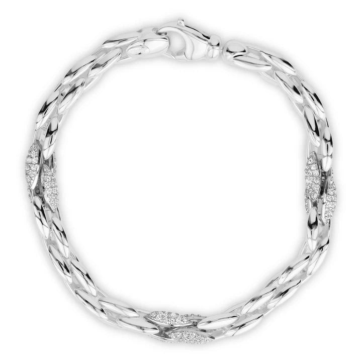 Miss Mimi Fancy Oval Link in White