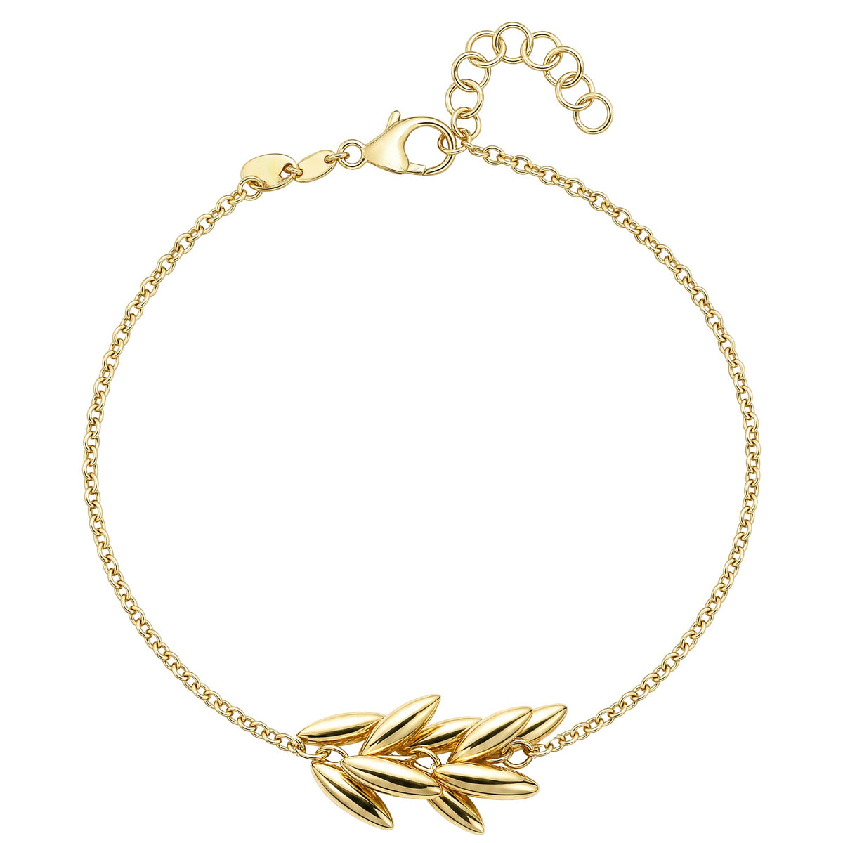 Cascade Leaf Bracelet in Yellow