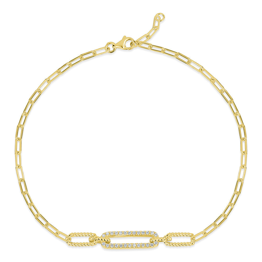 Radiant Rope Chain Link Bracelet in Yellow