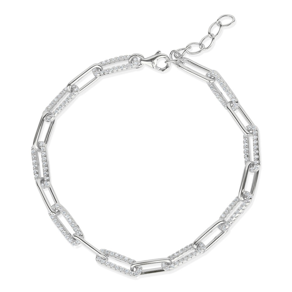 Pretty Link Bracelet in White