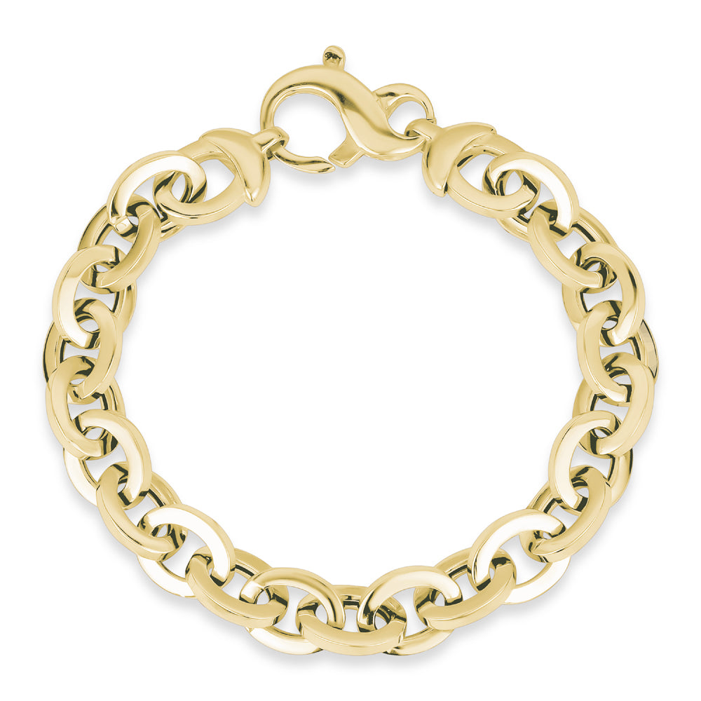 Small Oval Link Bracelet in Yellow