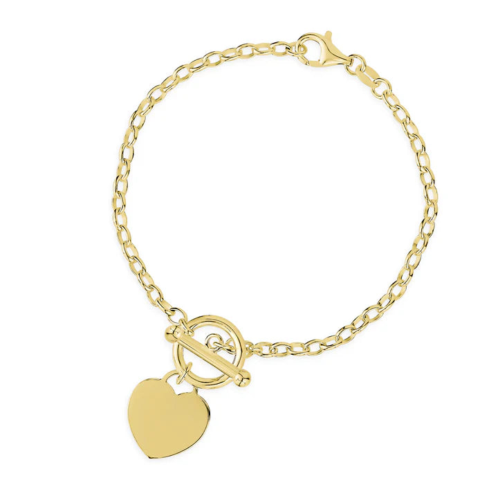 Miss Mimi Heart Toggle Bracelet in Yellow