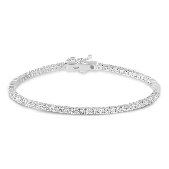 Miss Mimi 2 mm Tennis Bracelet in White