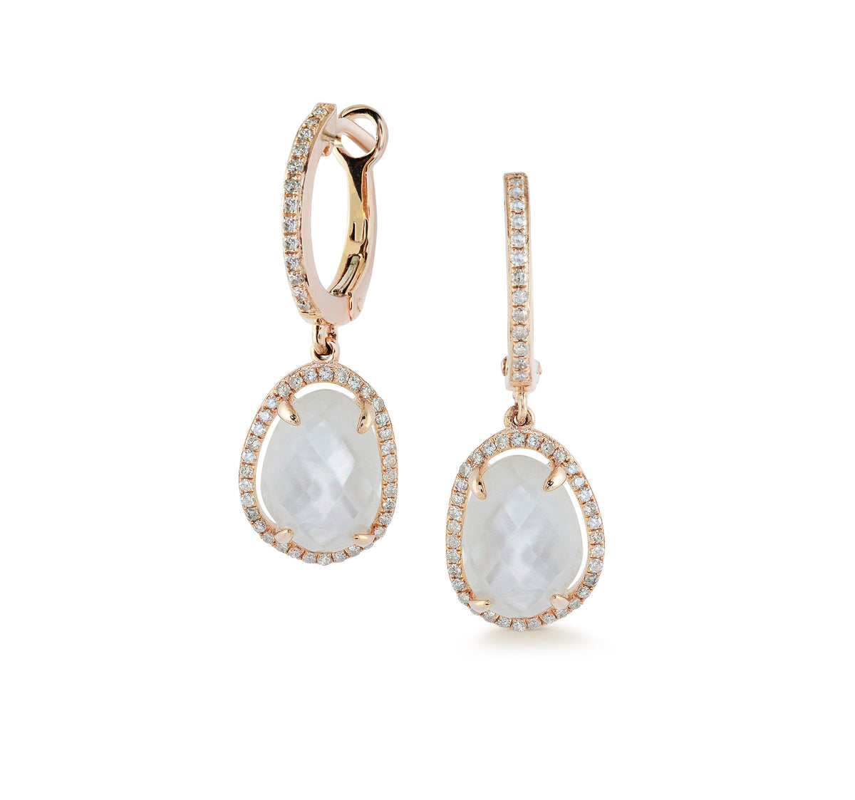 Asymmetric white topaz drop - Miss Mimi