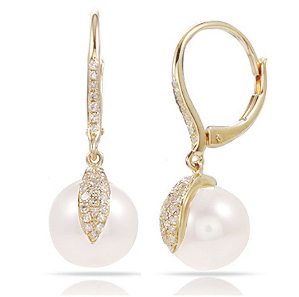 Miss Mimi Pearl Teardrop Earrings in Yellow