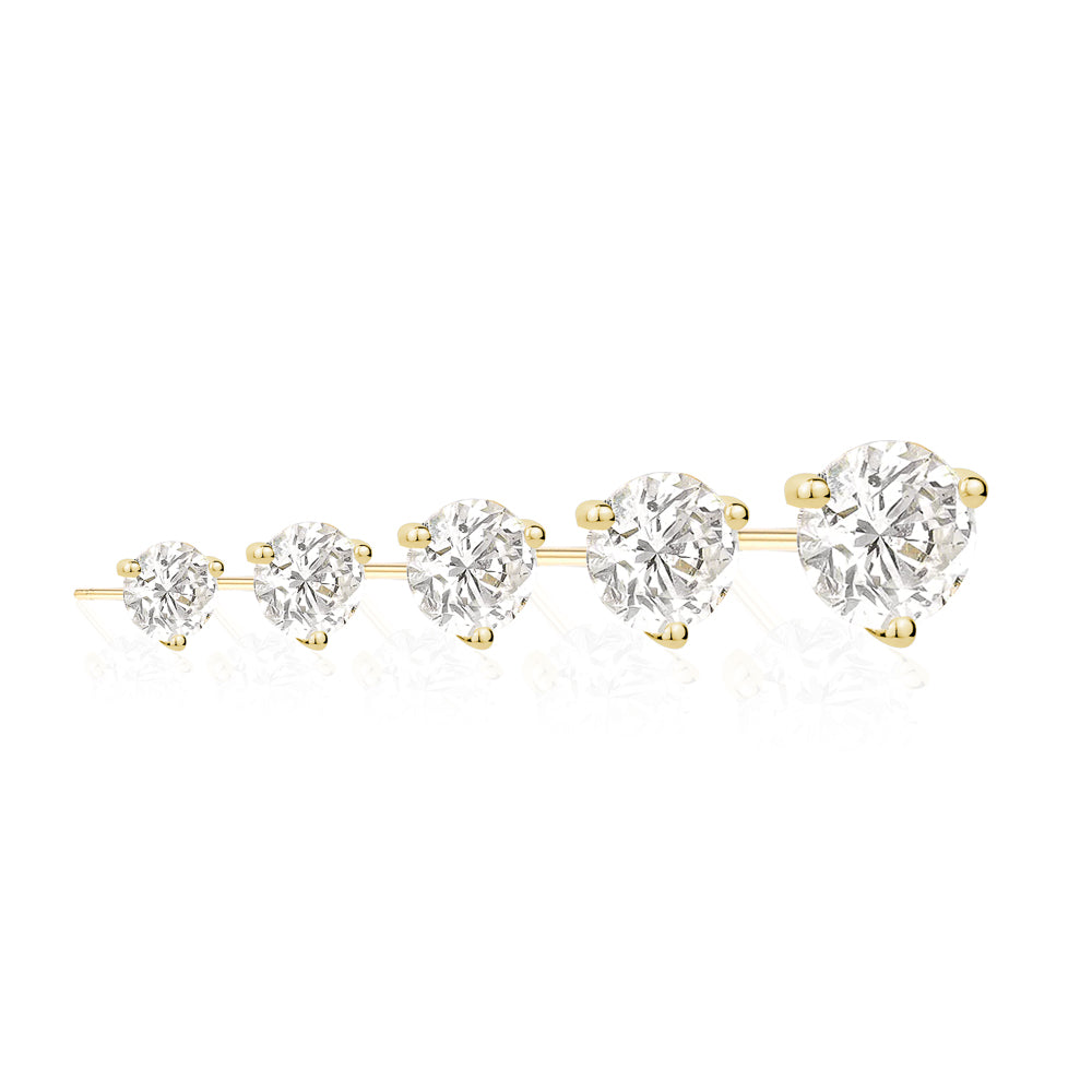 2CT Martini Studs in Yellow