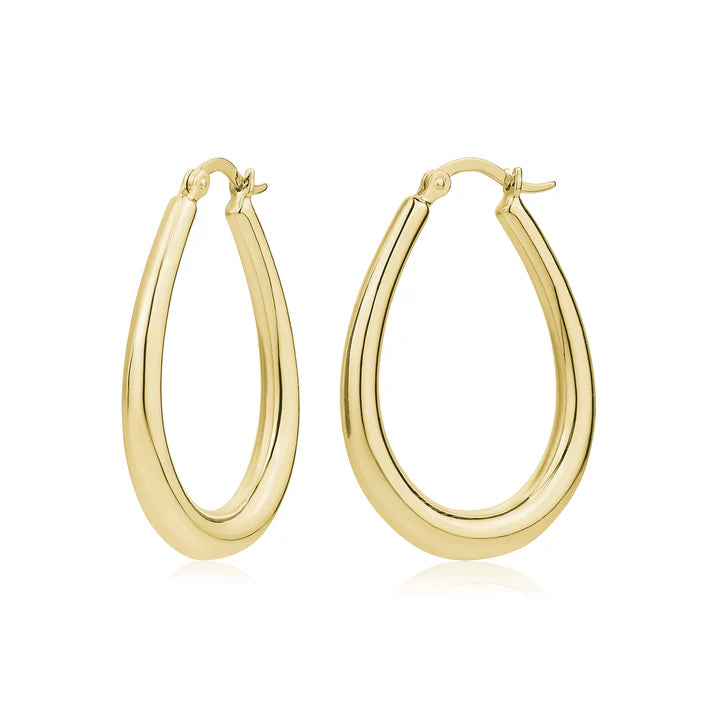 Medium Oval Hoop in Yellow