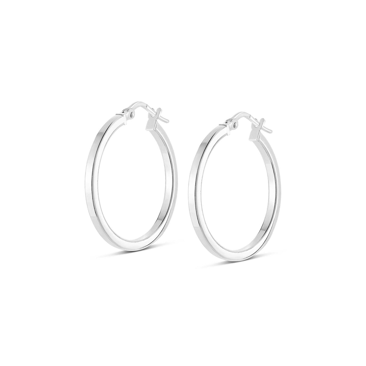Small square edge hoop earrings - Miss Mimi