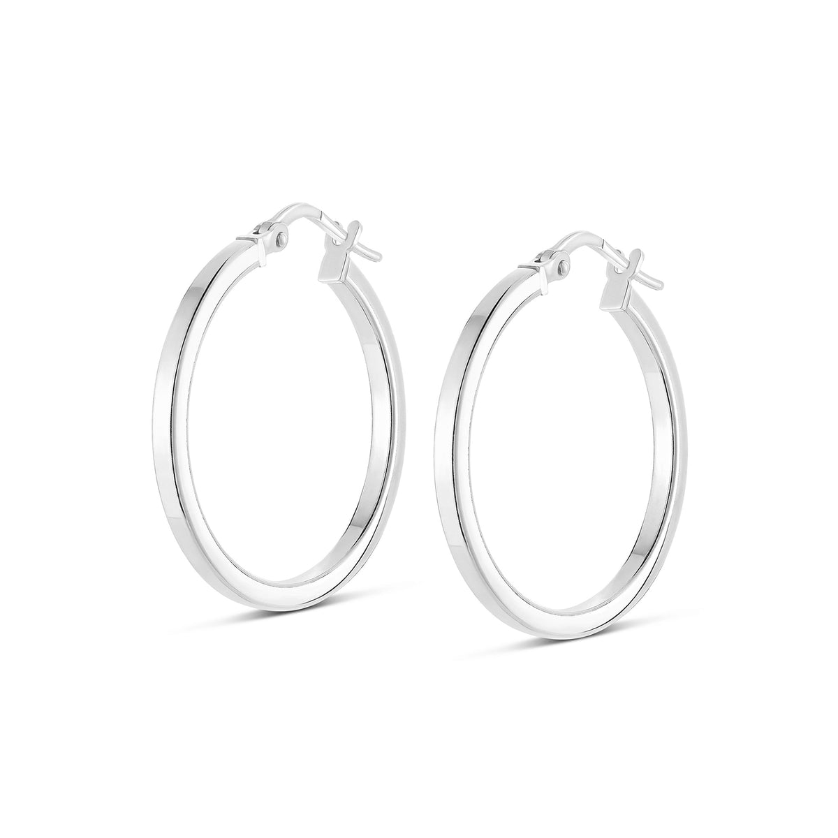 Medium square edge hoop earrings - Miss Mimi