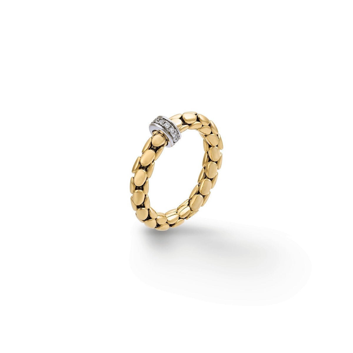 Chimento Stretch Gold flexible ring with diamonds 1A00954B12