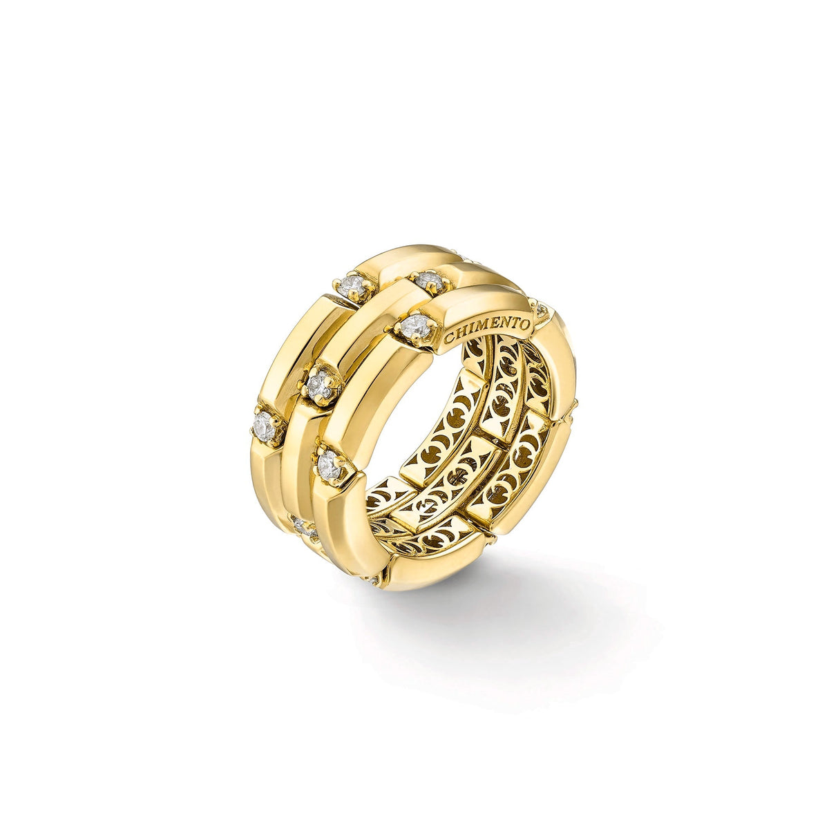 Chimento Chocolat Gold ring with diamonds 1A09621BB1