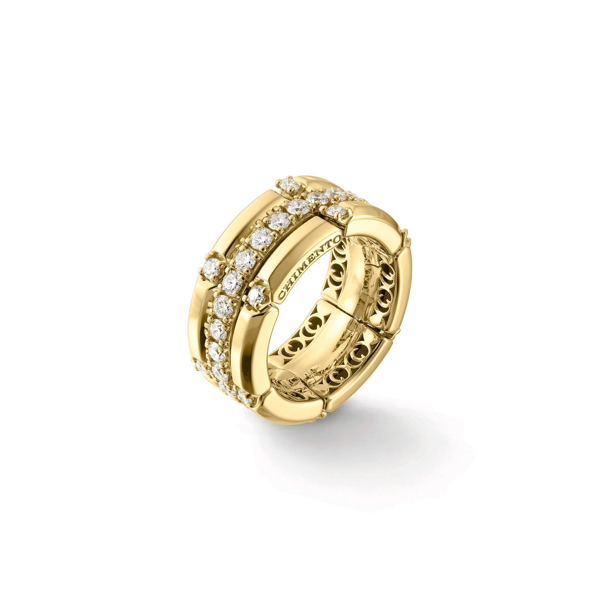 Chimento Chocolat Gold ring with diamonds and colored gemstones 1A09625BB1