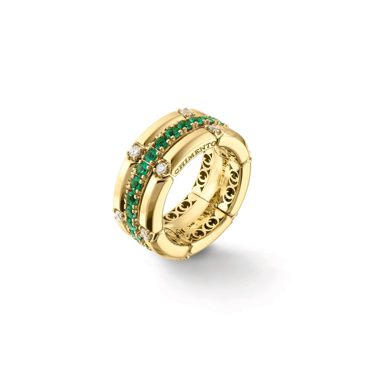 Chimento Chocolat Gold ring with diamonds and colored gemstones 1A09625FF1