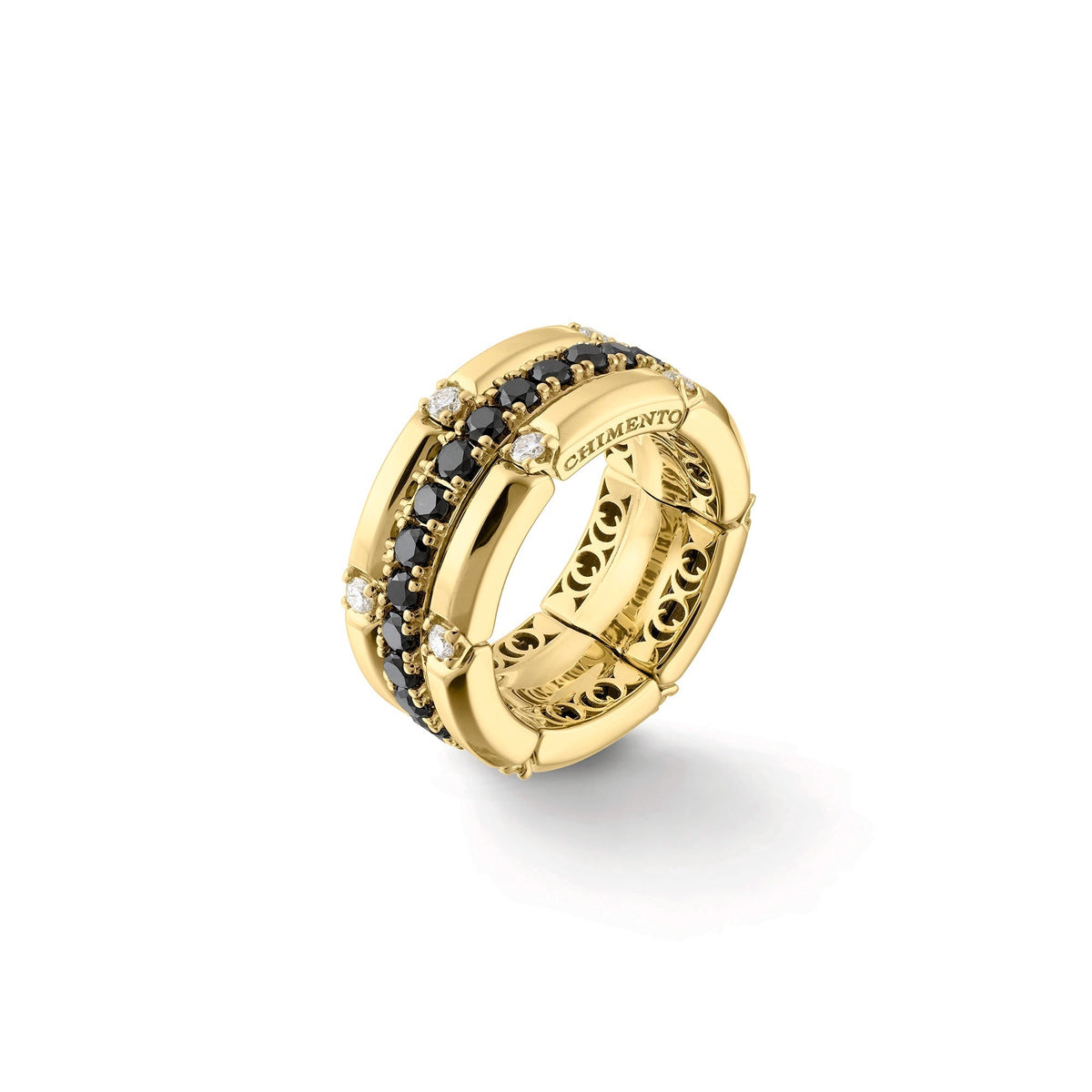 Chimento Chocolat Gold ring with diamonds and colored gemstones 1A09625NB1