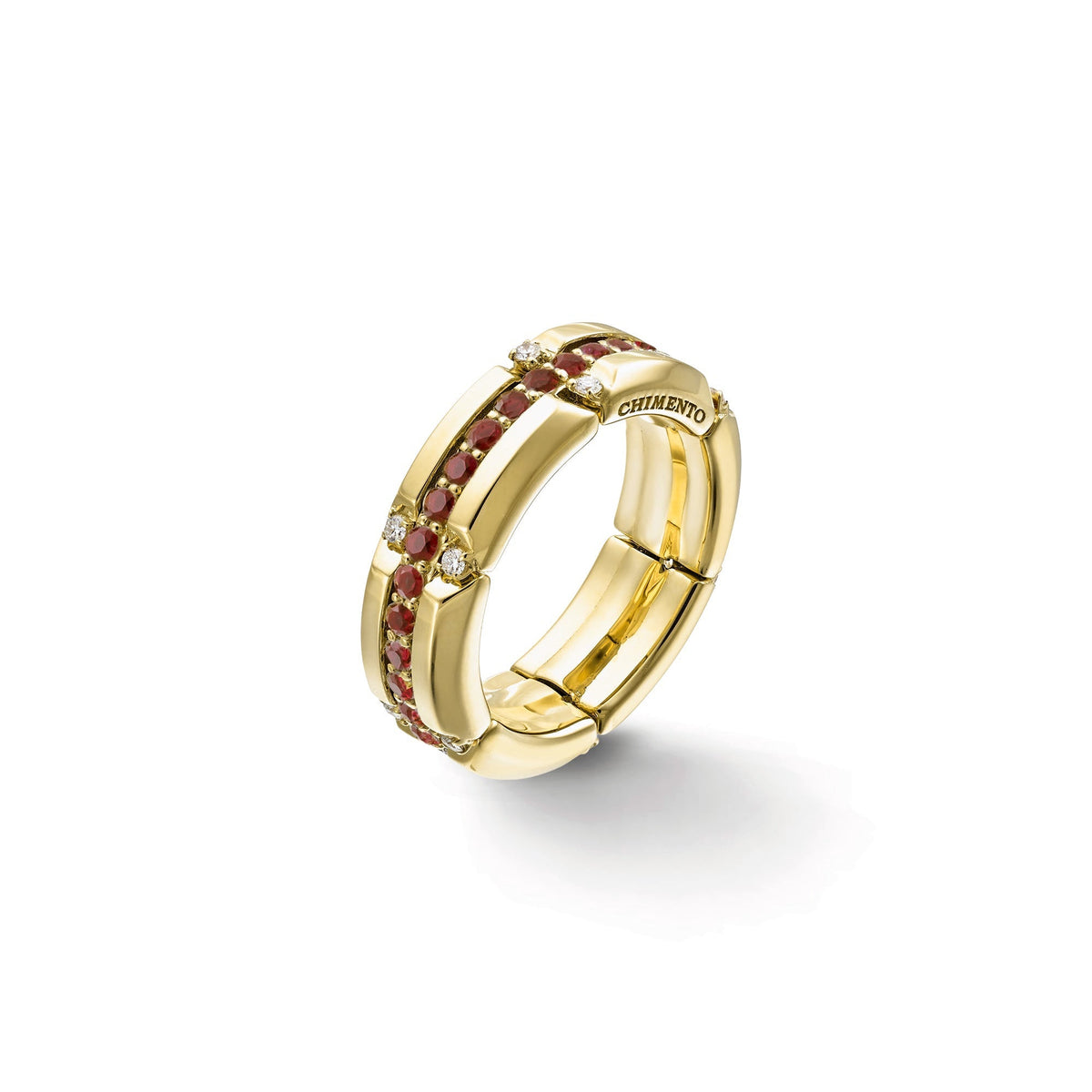 Chimento Chocolat Gold ring with diamonds and colored gemstones 1A09628GG1