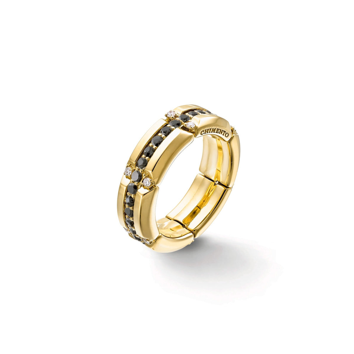 Chimento Chocolat Gold ring with diamonds and colored gemstones 1A09628NB1