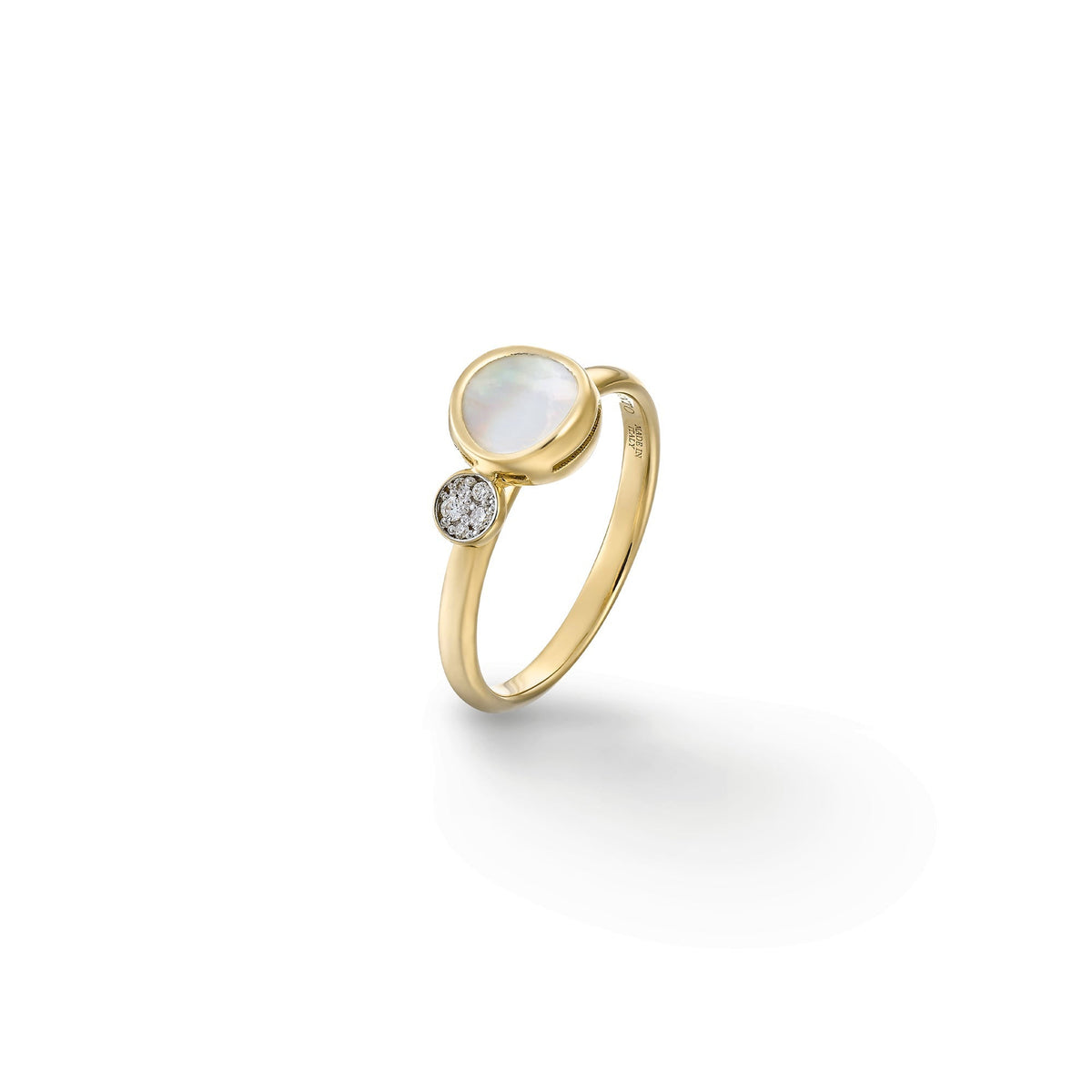 Chimento Armillas Glow Gold ring with mother of pearl and diamonds 1A10330MW1