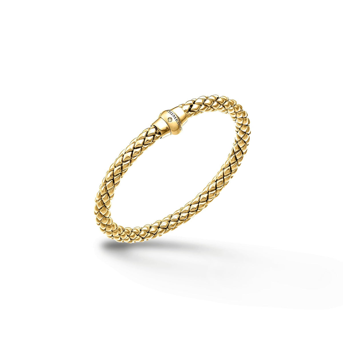 Chimento Stretch Gold flexible bracelet with diamonds 1B00884ZB1
