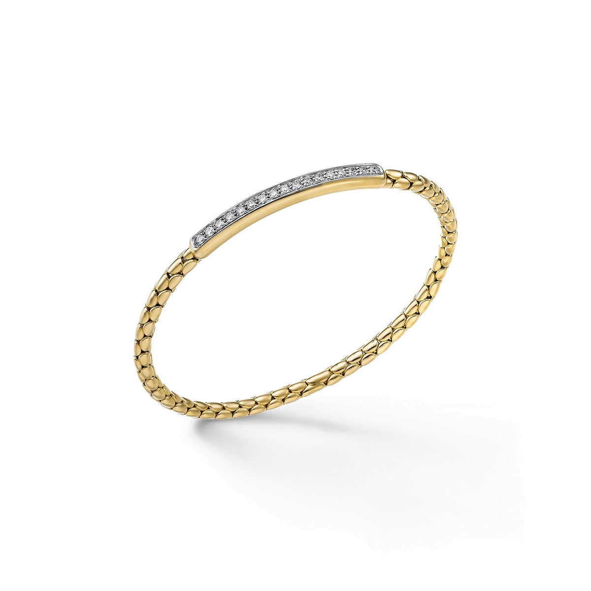 Chimento Stretch Gold flexible bracelet with diamonds 1B00901BB1