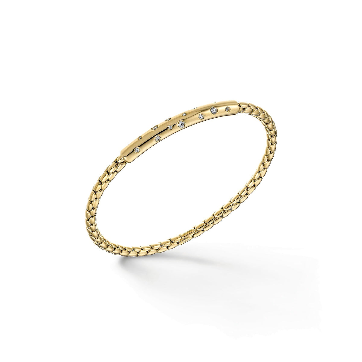Chimento Stretch Gold flexible bracelet with diamonds 1B00902B11