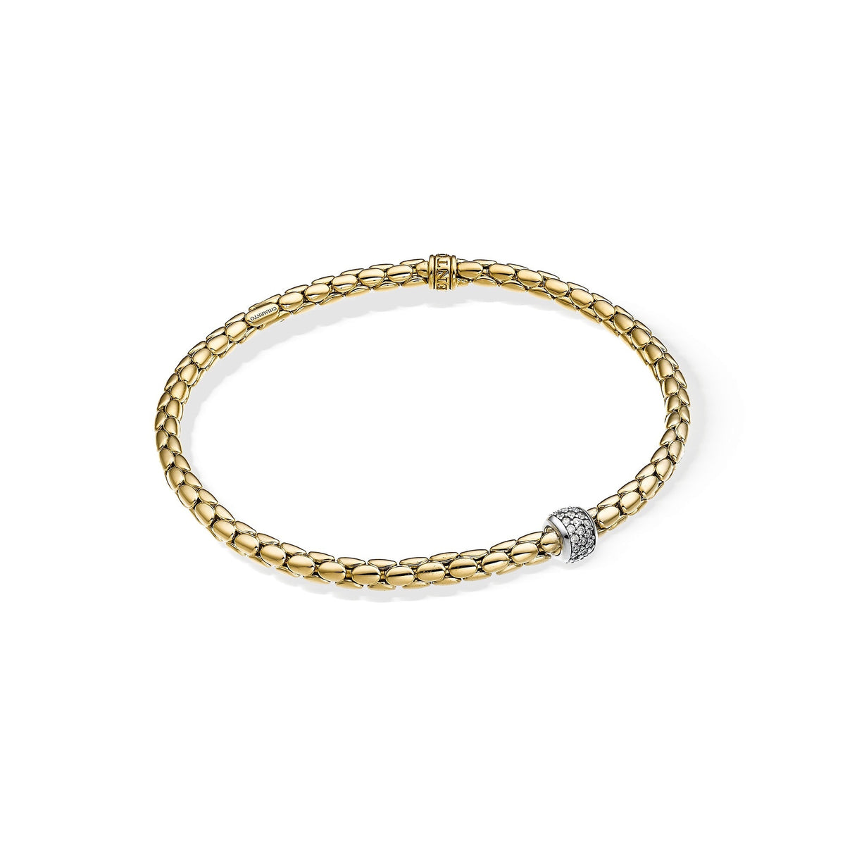 Chimento Stretch Gold flexible bracelet with diamonds 1B00915BB2