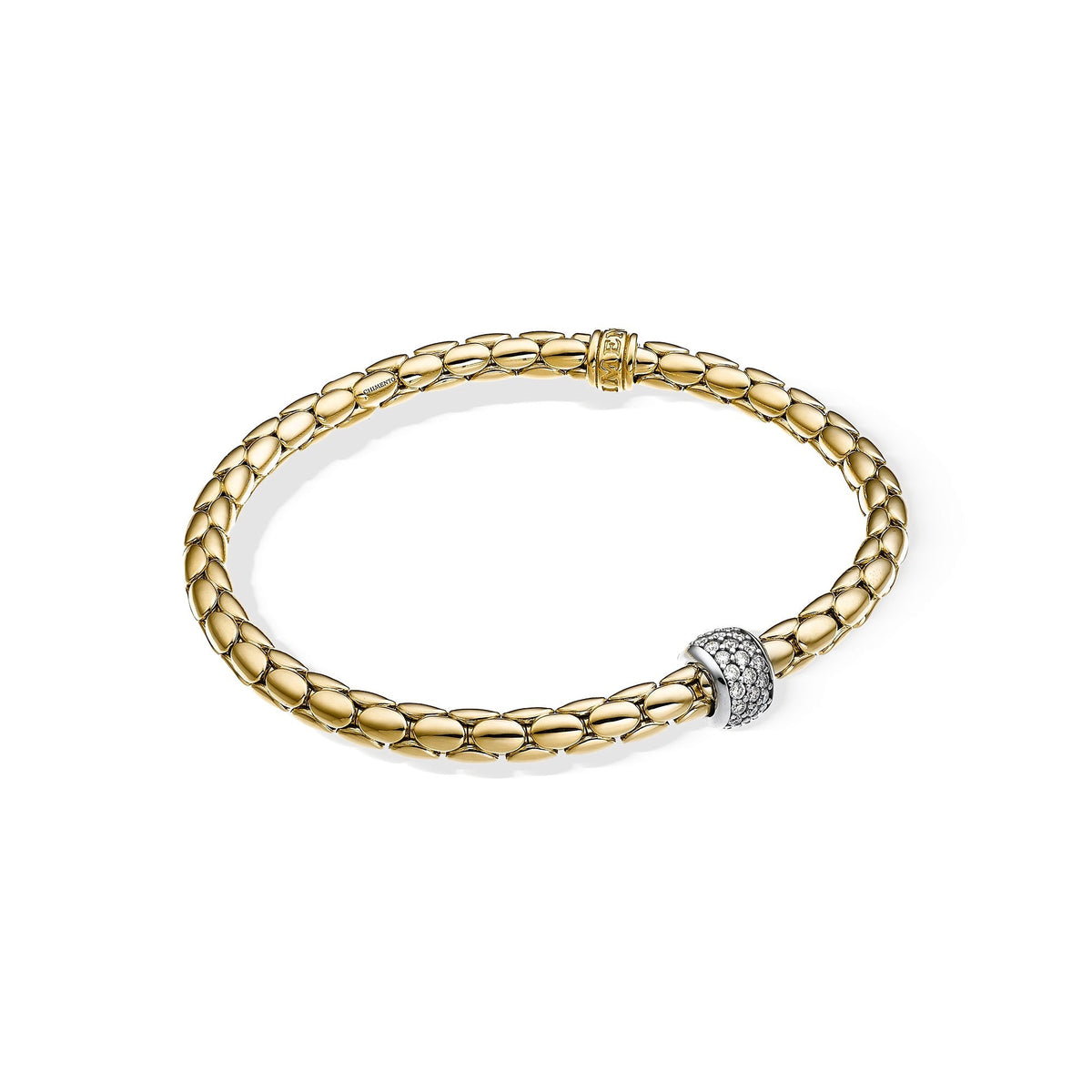 Chimento Stretch Gold flexible bracelet with diamonds 1B00930BB2