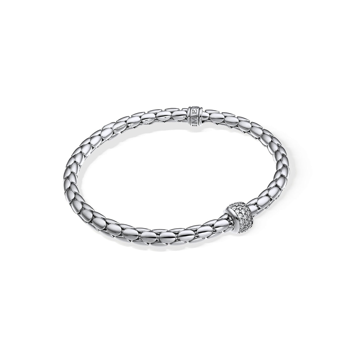 Chimento Stretch Gold flexible bracelet with diamonds 1B00930BB5