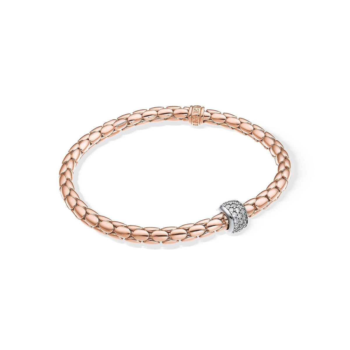 Chimento Stretch Gold flexible bracelet with diamonds 1B00930BBT