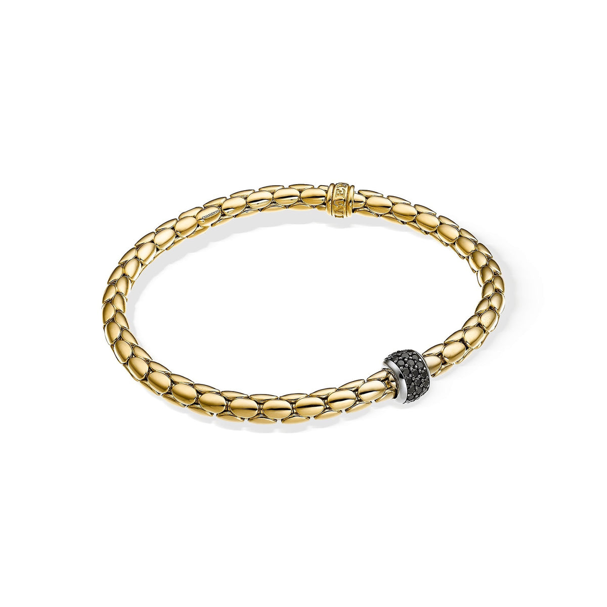 Chimento Stretch Gold flexible bracelet with diamonds 1B00930BN2
