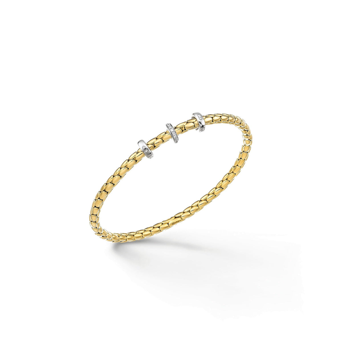 Chimento Stretch Gold flexible bracelet with diamonds 1B00955B12