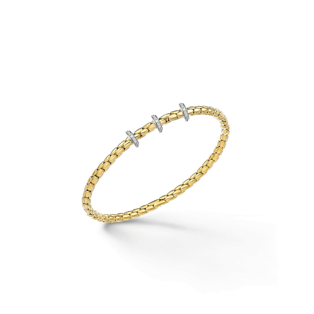 Chimento Stretch Gold flexible bracelet with diamonds 1B00955BB2